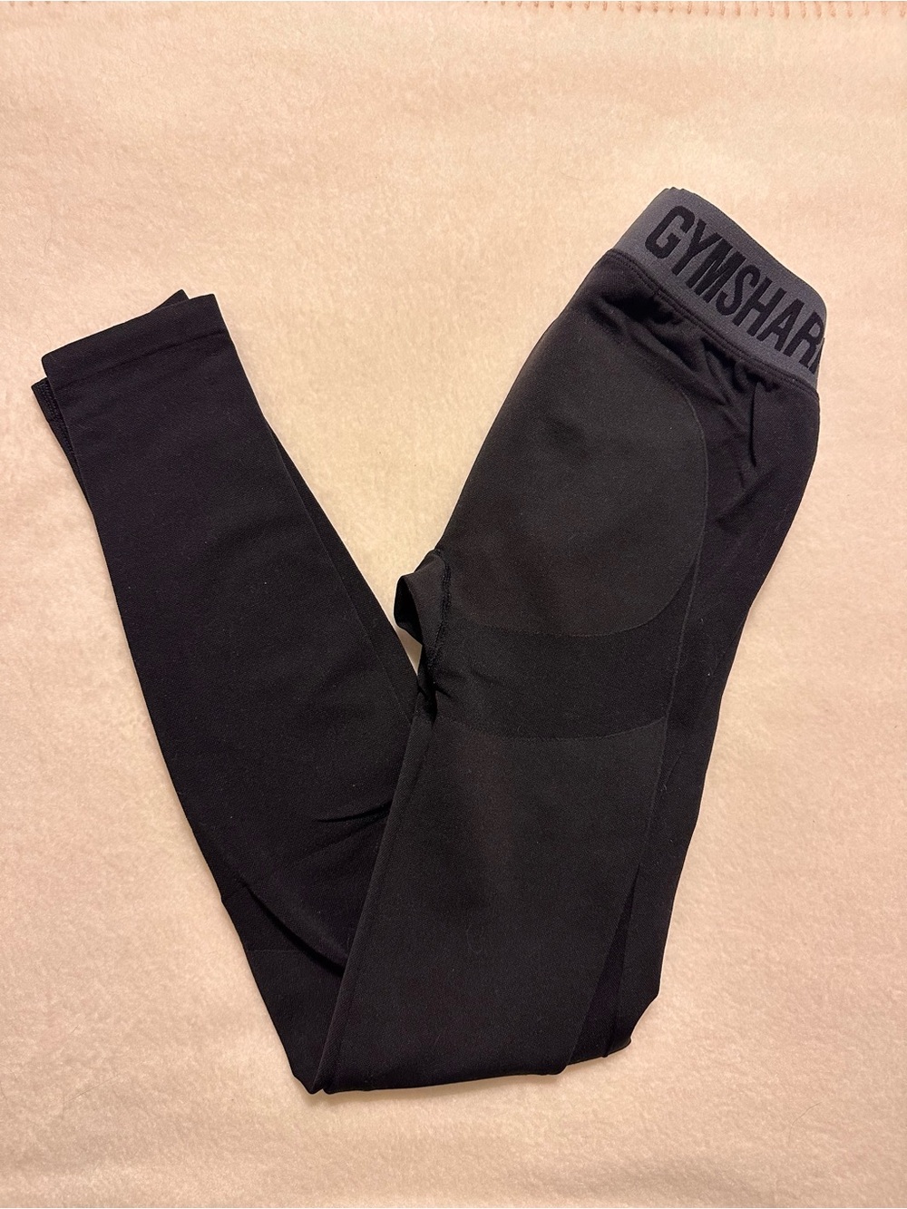 Gymshark Black High-Waist Logo Waistband Leggings OG FLEX